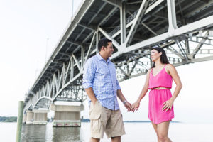 dragon studio, yorktown beach, engagement session, ben and jerry's,
